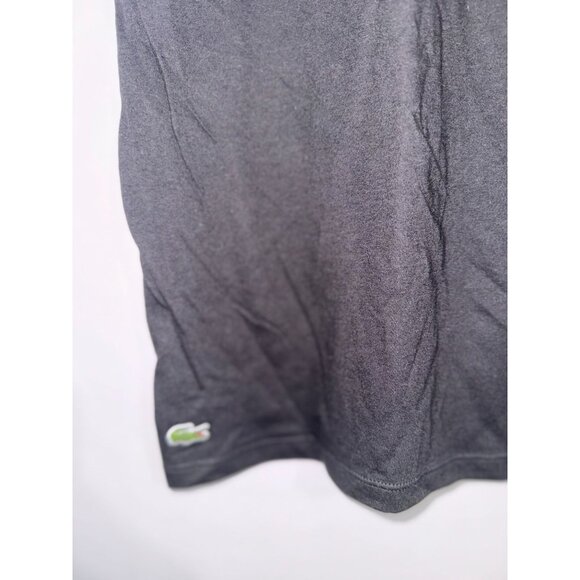 Lacoste Classic Solid Black Cotton Crew Neck TShirt Minimal Design Everyday Wear - Picture 4 of 7
